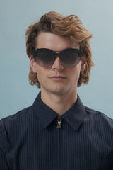 The Milan Geometric Sunglasses in Midnight Diamond
