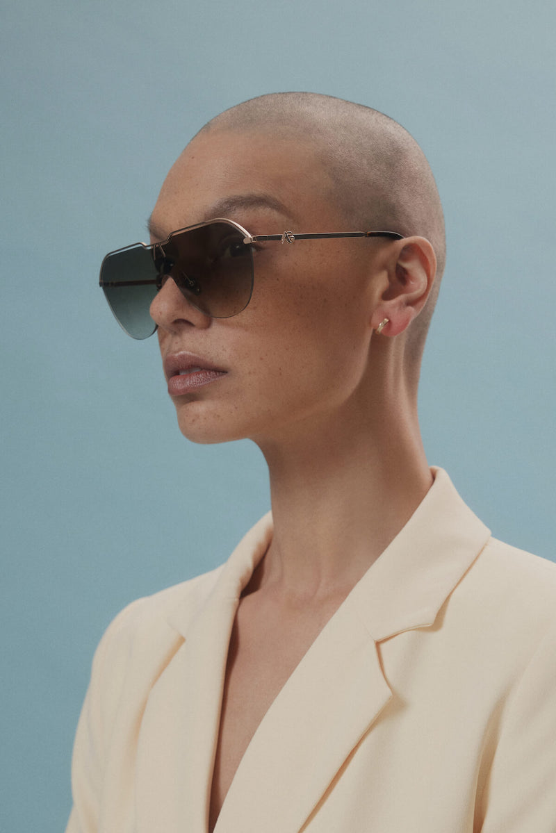 The St Moritz Aviator Sunglasses in Emerald