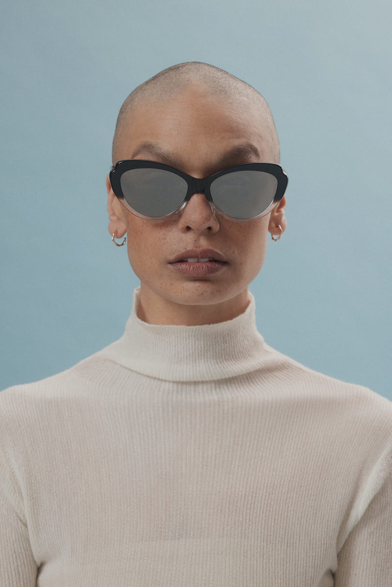 The Montmartre Cateye Sunglasses in Midnight Diamond