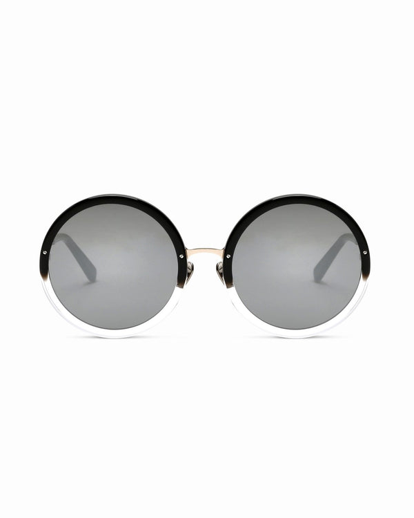 The Chelsea Round Sunglasses in Midnight Diamond - The Avantguard